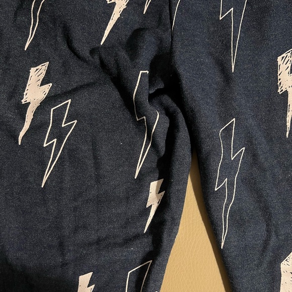 Chaser Navy/Blue bolt sweatpants print NWOT Size 6 - Picture 5 of 5